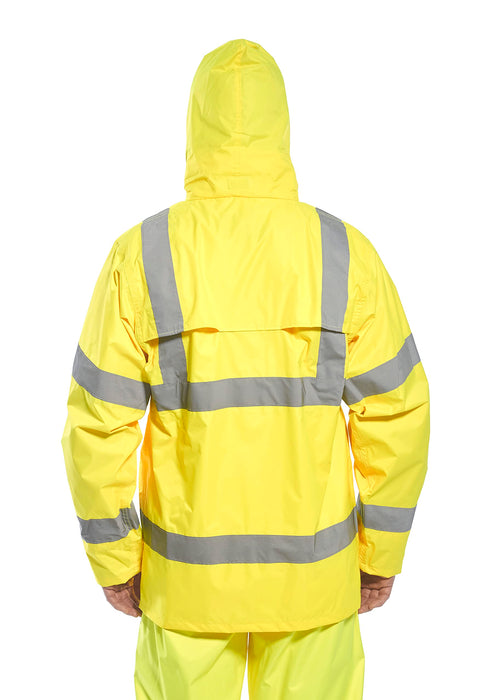 Yellow Hi Vis Rain Jacket Medium