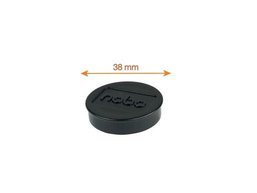 Nobo Whiteboard Magnets 38 mm Black Pack of 4