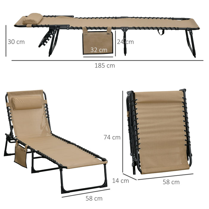 OutSunny Mesh Fabric, Steel Lounge Chair 84B-812V70BG Beige