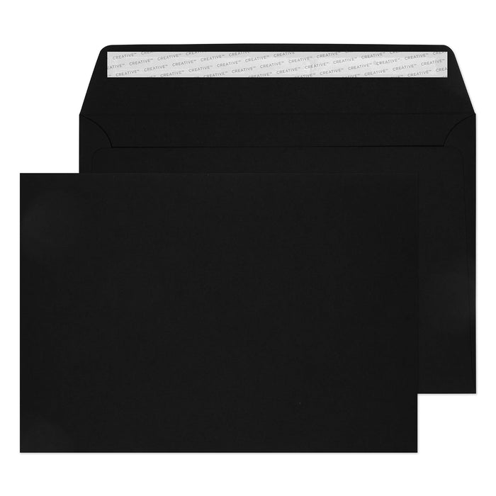 Creative Senses Coloured Envelope C5 229 (W) x 162 (H) mm Adhesive Strip Black 140 gsm Pack of 125