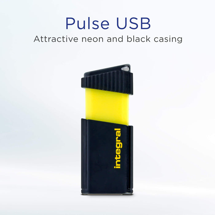 Integral USB 2.0 Flash Drive Pulse 64 GB Black, Yellow