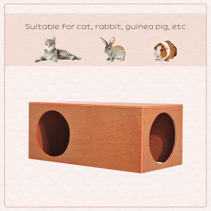 PawHut Cat House Golden Red 300 mm x 600 mm x 250 mm