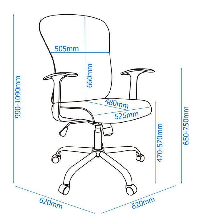 Alphason Home Office Chairs AOC8141BLU Blue