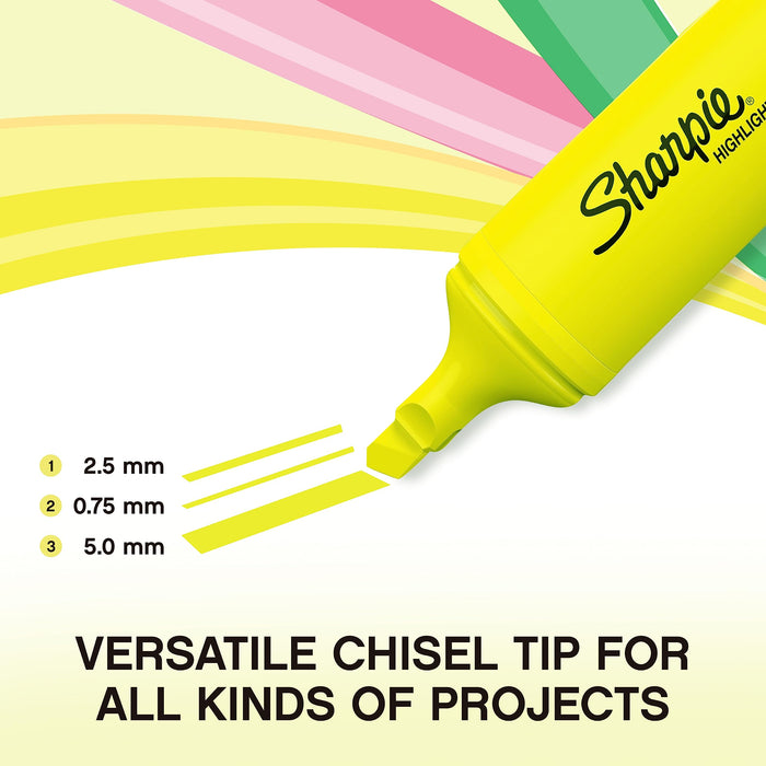 Sharpie FLUO XL Highlighter 1.5-2.7 mm Medium Green, Orange, Pink, Yellow Pack of 4