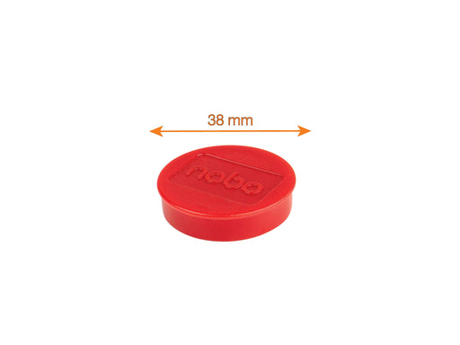 Nobo Whiteboard Magnets 38 mm Red Pack of 4