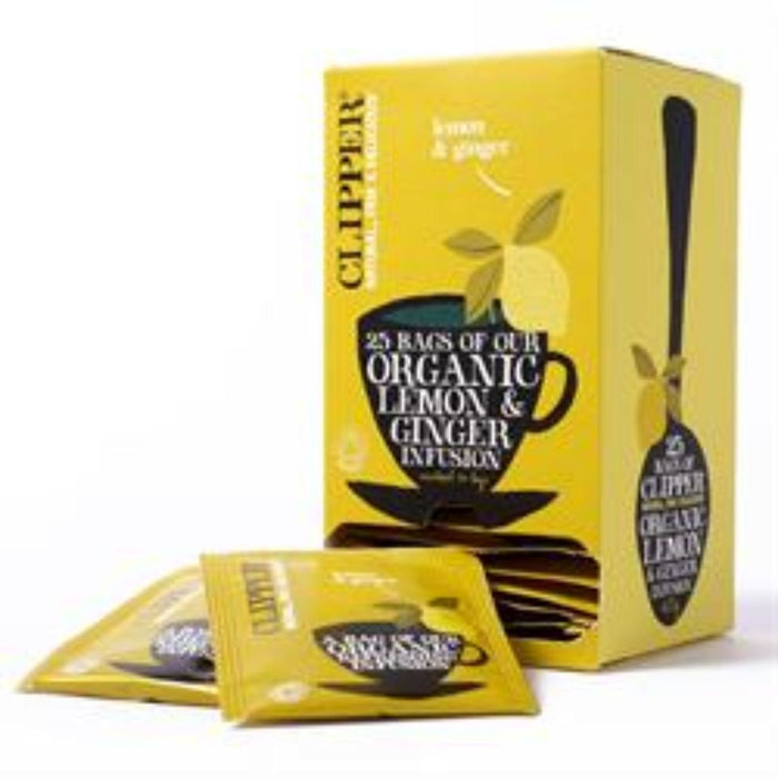 Clipper Lemon & Ginger Organic Infusion Tea Pack of 25