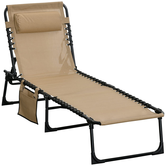 OutSunny Mesh Fabric, Steel Lounge Chair 84B-812V70BG Beige