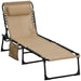 OutSunny Mesh Fabric, Steel Lounge Chair 84B-812V70BG Beige