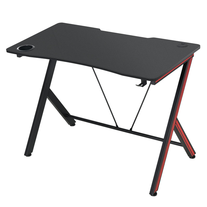 HOMCOM Gaming Desk Black 600 x 750 mm