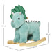 HOMCOM Kid Plush Ride-On Rocking Horse Triceratops-shaped Toy Rocker