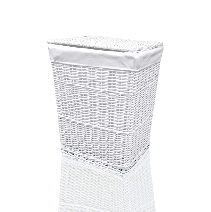 ARPAN Laundry Basket Wicker CL-11-001L White 53 x 54 cm