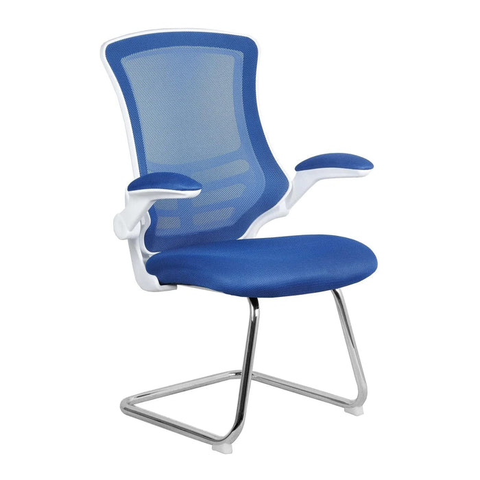 Nautilus Designs Cantilever Chair Bcm/L1302V/Whbl Non Height Adjustable Blue Chrome