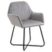 HOMCOM Accent Chair 839-128V70GY Velvet-touch PL (Polyester) Fabric, Metal Grey