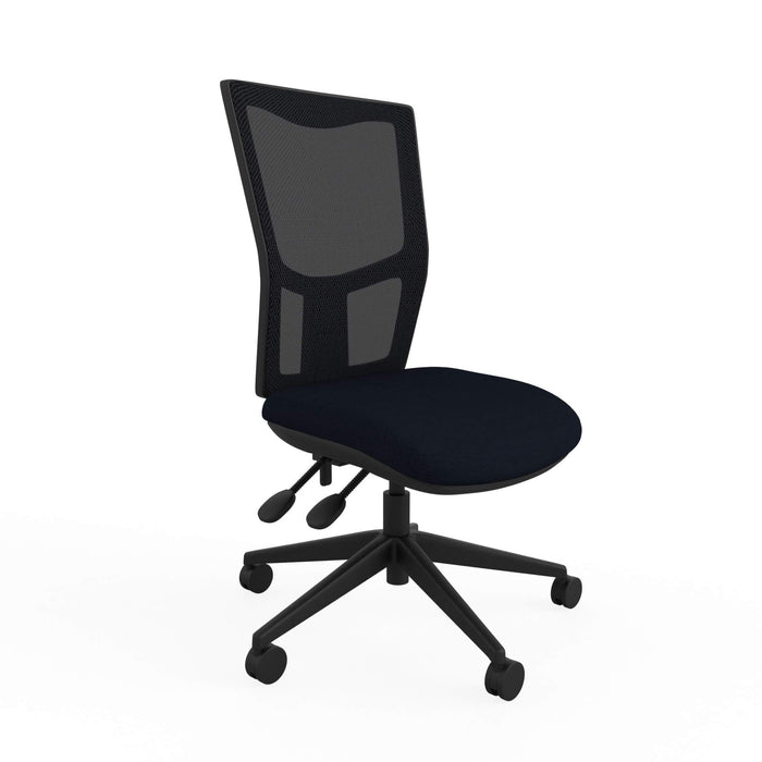 Ergonomic Home Office Chair with Slimline Mesh Back and Height Adjustable Black Without Arms