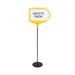 Bi Office Safety Arrow Floor Sign Magnetic Drywipe Yellow