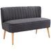 HOMCOM 2 Seater Sofa, Linen-Dark Grey