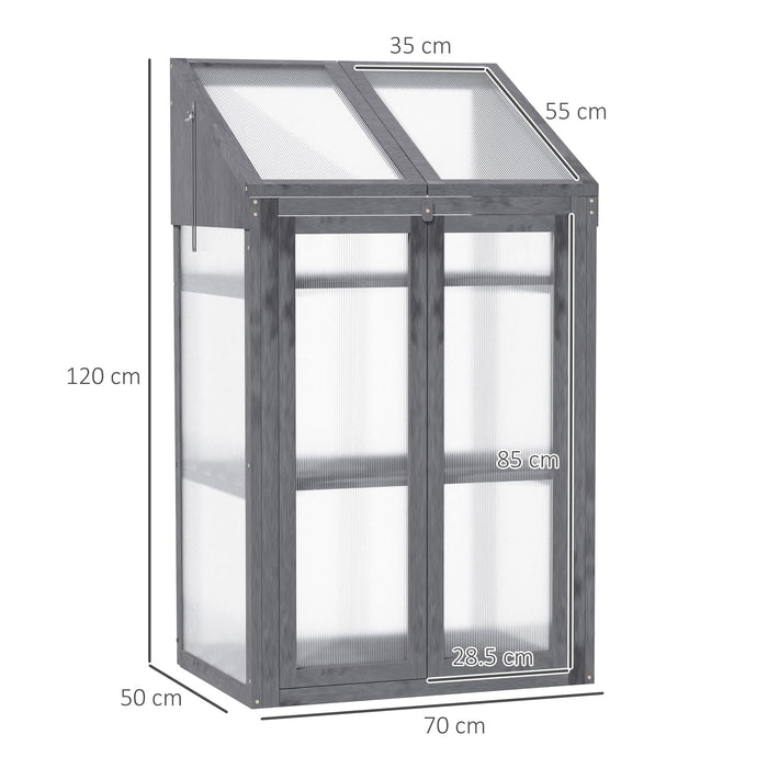 OutSunny Greenhouse 0.5 x 0.7 x 1.2 m Brown