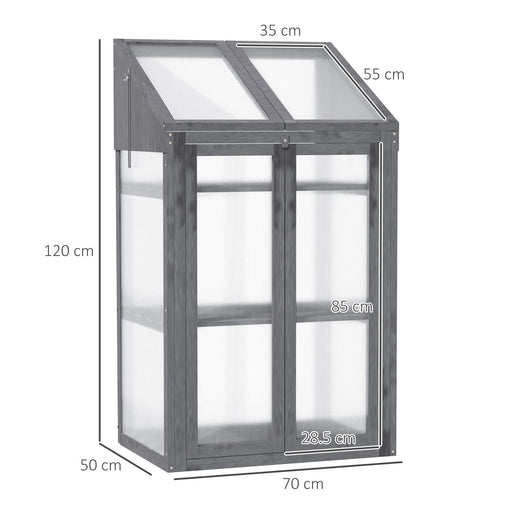 OutSunny Greenhouse 0.5 x 0.7 x 1.2 m Grey