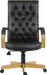 Warwick Noir Bonded Leather Faced Executive Office Chair Black - 6928