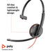 Poly Blackwire C3215 USB-A Mono Wired Headset