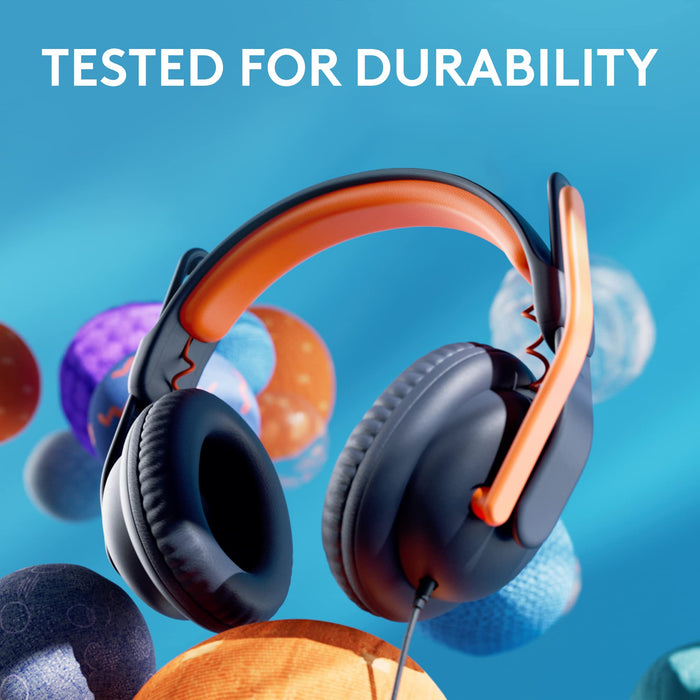 Logitech Zone Learn Over-Ear Wired Headset for Learners, 3.5mm AUX - Headphones with mic - over ear - wired - 3.5 mm jack