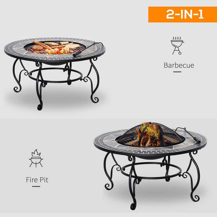 OutSunny Firepit 842-216 Metal