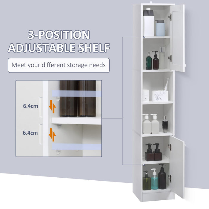 kleankin Cabinet Glass,Particleboard White 30 x 28 x 170 cm