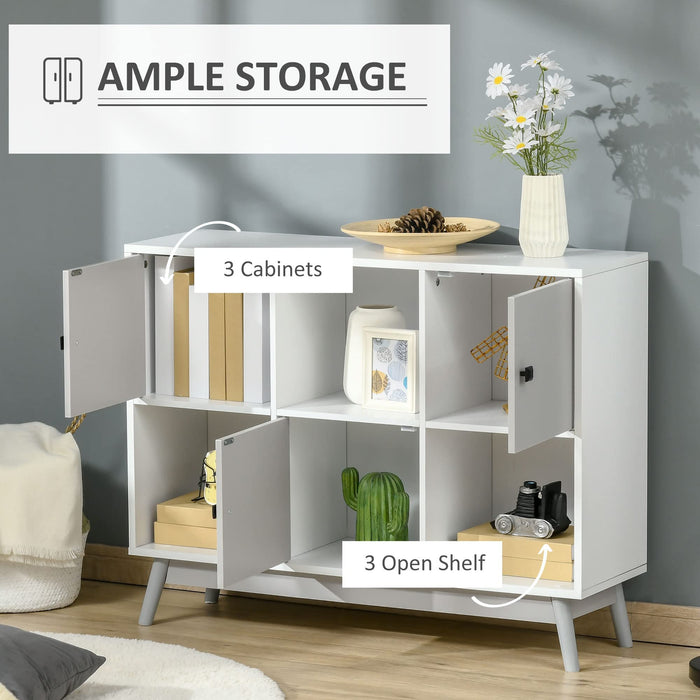 HOMCOM Storage Cabinet 838-186GY Particleboard, Pine Wood