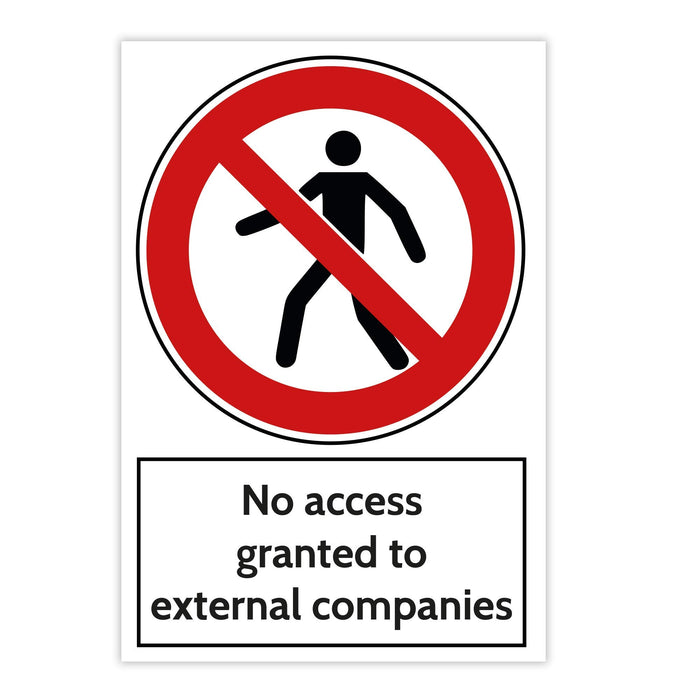 Trodat Health and Safety Sign No access granted to external employees Aluminium 20 x 30 cm