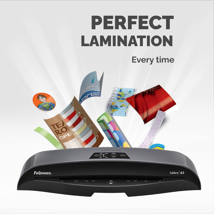 Fellowes Calibre 56.9 x 15.5 x 10.9 cm A3 Laminator 500 mm/min. 125 Microns 1 min warm-up period