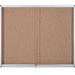 Bi-Office Exhibit Indoor Lockable Notice Board Non Magnetic 15 x A4 Wall Mounted 114.6 (W) x 96.7 (H) cm Brown