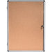 Bi-Office Enclore Indoor Lockable Notice Board Non Magnetic 9 x A4 Wall Mounted 72 (W) x 98.1 (H) cm Brown