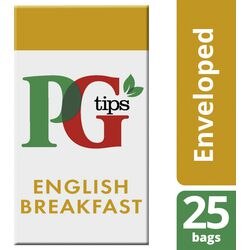 PG tips English Breakfast Tea Bags Pack of 25