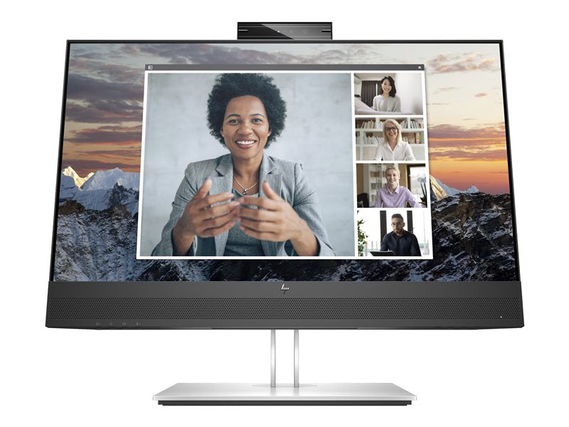 HP E24m G4 Conferencing - E-Series - LED monitor - 23.8" - 1920 x 1080 Full HD (1080p) @ 75 Hz - IPS - 300 cd/m² - 1000:1 - 5 ms - HDMI, DisplayPort, USB-C - speakers - silver (stand), black head