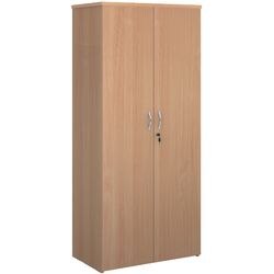 Dams International Cupboard Lockable with 4 Shelves Melamine Universal 800 x 470 x 1790mm Beech