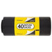 Polylina Light Duty Bin Bags 70 L Black PE (Polyethylene) 13 Microns Pack of 40