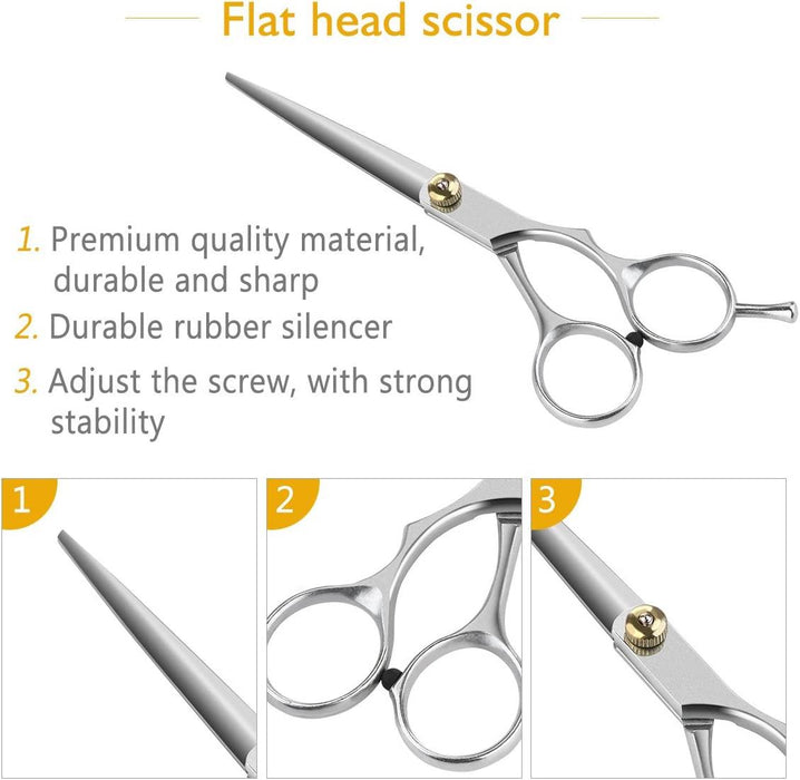 2pcs Barber Scissor Hair Cutting Set Hair Cutting Thinning Scissors Shears Hairdressing Set