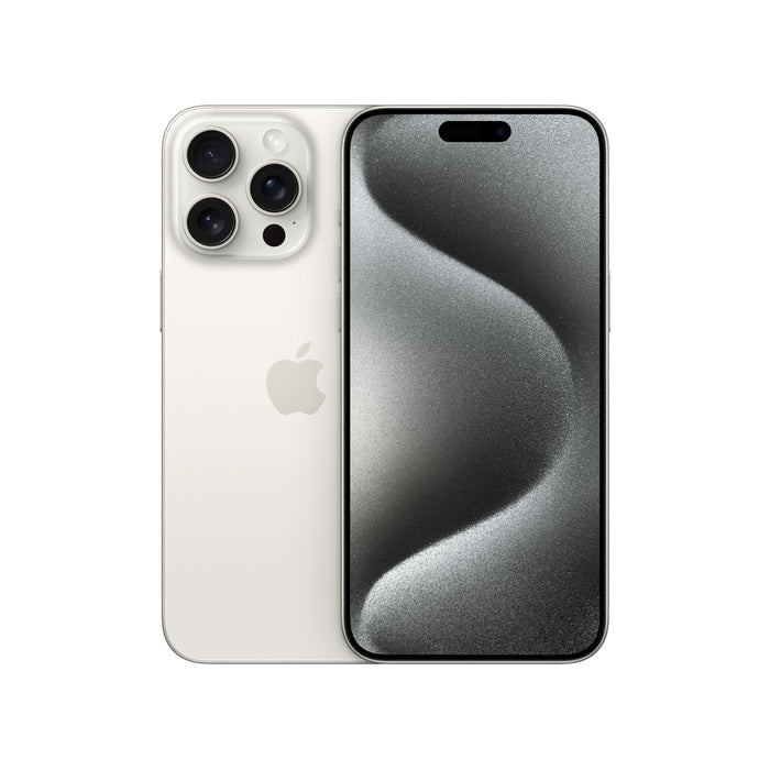 Apple iPhone 15 Pro Max - 5G smartphone - dual-SIM / Internal Memory 1 TB - OLED display - 6.7" - 2796 x 1290 pixels (120 Hz) - 3x rear cameras 48 MP, 12 MP, 12 MP - front camera 12 MP - white titanium