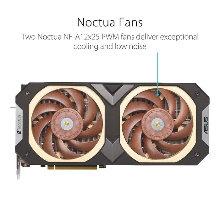 ASUS GeForce RTX 4080 Noctua Edition - OC Edition - graphics card - GeForce RTX 4080 - 16 GB GDDR6X - PCIe 4.0 - 2 x HDMI, 3 x DisplayPort