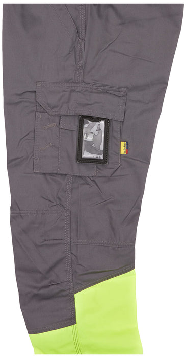 BLÅKLÄDER Trousers 15641811 Cotton, PL (Polyester) Mid Grey, Yellow Size 39S