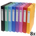 Exacompta Filing Box 50300E A4 25 mm Assorted Glossy Card Pack of 8