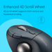 Kensington Pro Fit Ergo TB550 Trackball - Vertical mouse - ergonomic - optical - 9 buttons - wireless - Bluetooth, 2.4 GHz - USB wireless receiver - black, blue-grey - retail - colour box