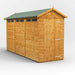 Power Garden Shed 124PA Golden Brown 12x4