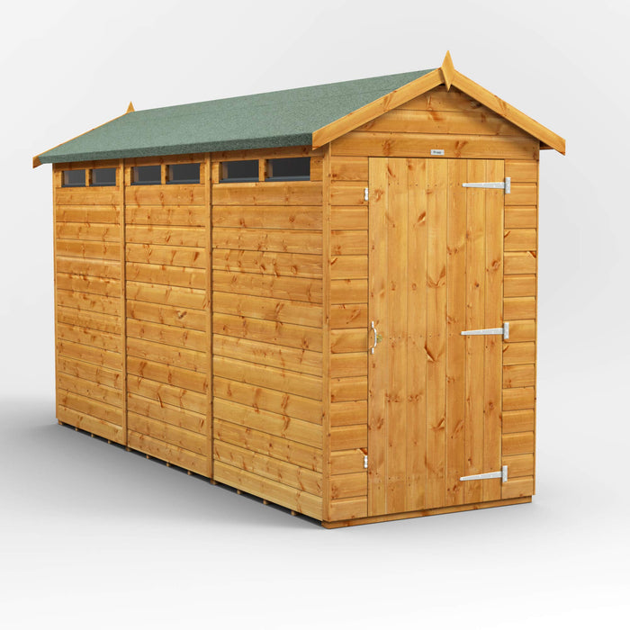 Power Garden Shed 124PASS Golden Brown 12x4