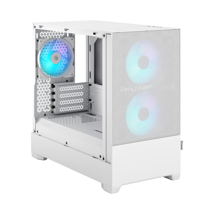 Fractal Pop Mini Air RGB MicroATX White Tempered Glass Clear Tint PC Case