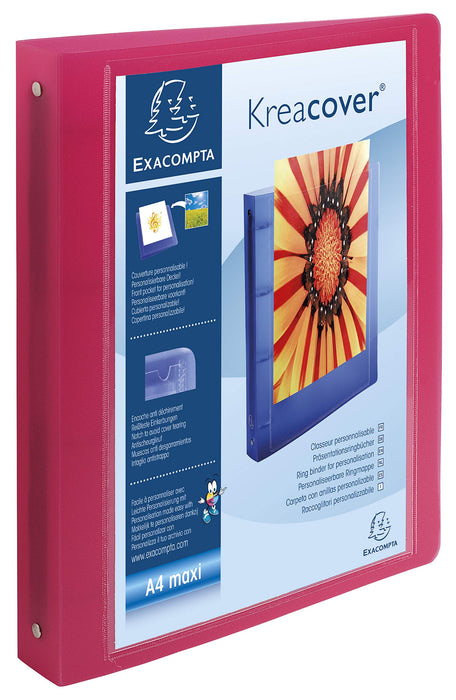 Exacompta Presentation Ring Binder Polypropylene A4+ 4 ring 30 mm Assorted Pack of 15