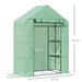 OutSunny Greenhouse Outdoors Waterproof Green 1430 mm x 1430 mm x 1950 mm