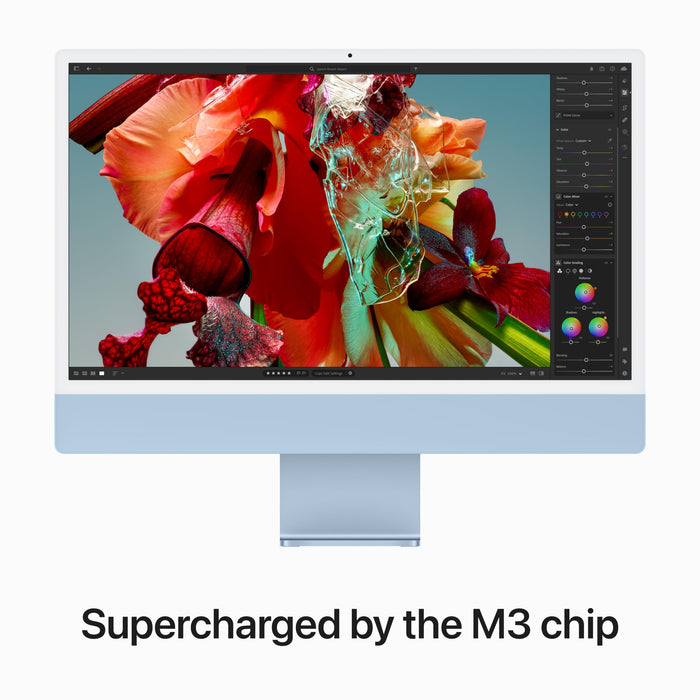 All-in-one 24-inch iMac with Retina 4.5K display - M3 chip with 8 core CPU and 10¿core GPU - 8GB RAM - 512GB SSD - Blue - Z19L