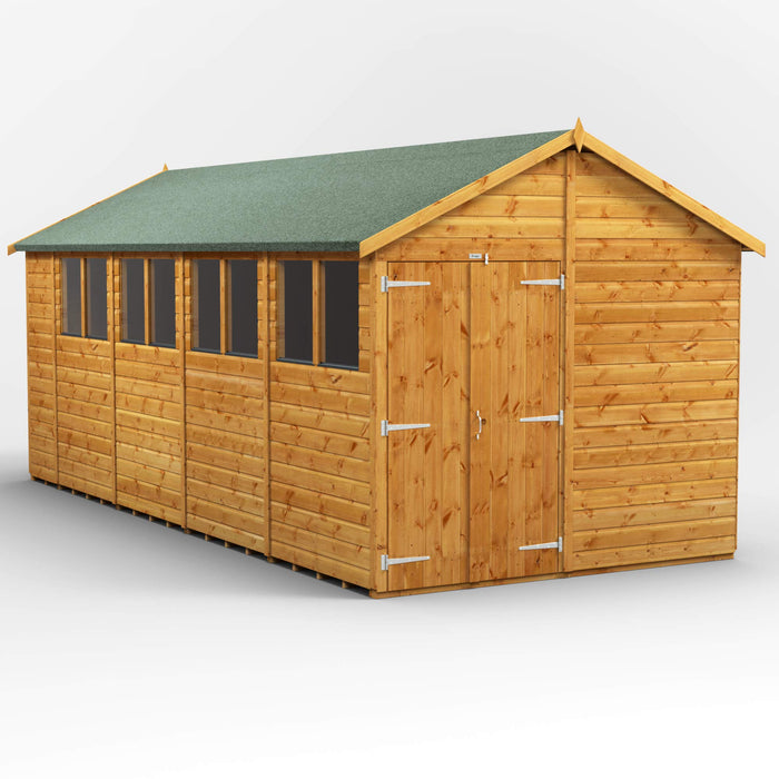 Power Garden Shed 188PADD Golden Brown 18x8