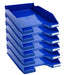 Exacompta Letter Tray Midi Combo Glossy Blue Pack of 6